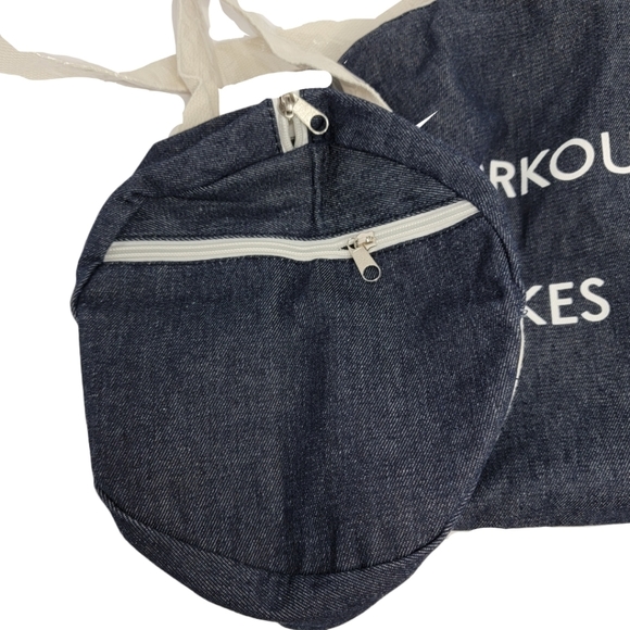 BNWT PRIVATE PARTY | WILL WORK OUT FOR CUPCAKES | Denim Gym Bag​​ HOST PICK - Picture 5 of 6